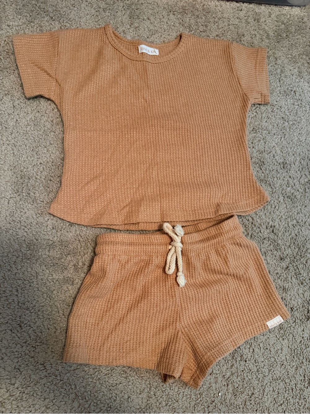 Rivi & Kin toddler clothing matching set ribbed handmade bottom & top boutique